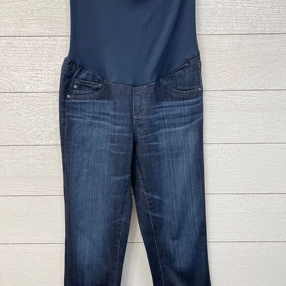 Adriano Goldschmied Dark Wash Skinny Leg Maternity Jeans Size 28 - Picture 3 of 9